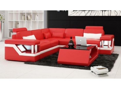 Designer Canapé Canapé Eckcanapé Lieder Textil Polsters Garnitur Wunnlandschaft