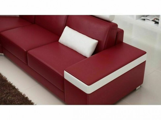 L-Form Liederkanapé Polster Sëtz Couch Garnitur Eckkanapé Sofa Couch