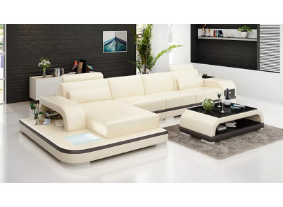 Design Wunlandschaft Eckcanapé Polster Eckgarnitur Ledersofa Luxus Sëtzgrupp