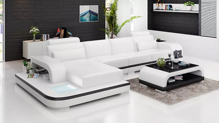 Design Wunlandschaft Eckcanapé Polster Eckgarnitur Ledersofa Luxus Sëtzgrupp
