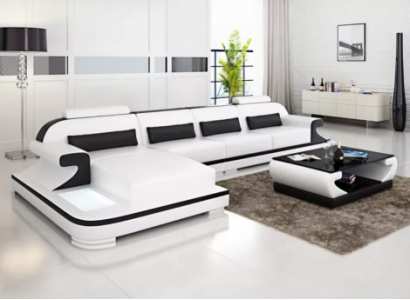 Ledercouch Eckcouch Polstergarnitur Sofa Polster Couch Eckgarnitur Wunnlandschaft