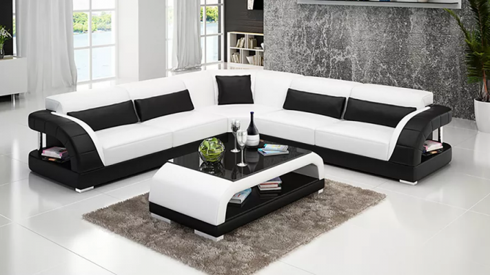 Ledercouch Design Wunnzëmmer Couchen Bëlleg Polstermiwwele Sëtzgruppe Sofa Neien