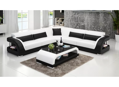 Ledercouch Design Wunnzëmmer Couchen Bëlleg Polstermiwwele Sëtzgruppe Sofa Neien