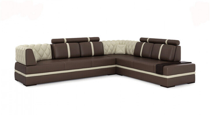 Eckcouch Sofa Couch Polster Wunnlandschaft Lieder Deko Ecksofa Garnitur
