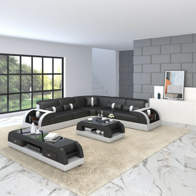Designer Canapé Canapé Polster Wunnlandschaft Eckcanapé Eckcanapé L Form