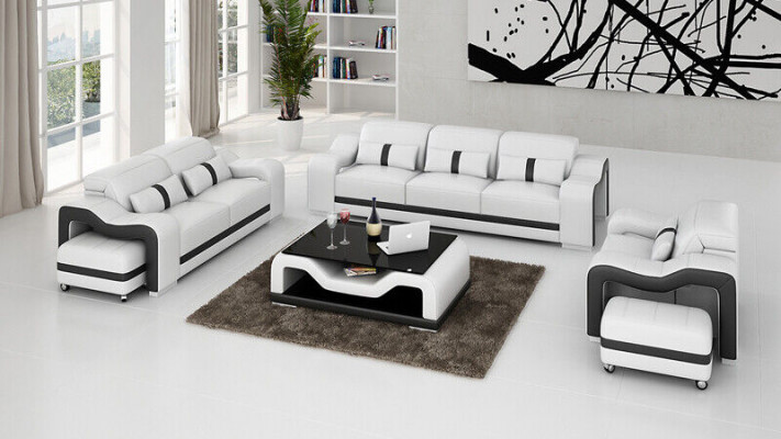 Dréisëtzer Canapé Polster Design Sofa Modern Sëtz Deko Sofae Samett Zëmmer