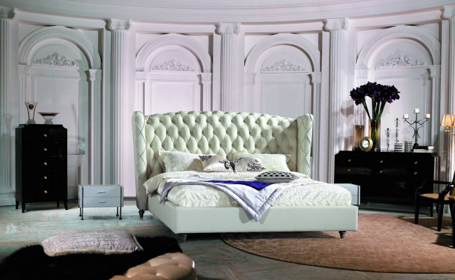 Luxus Designer Bett Chesterfield Liederbett Polsterbett Schlofkummer Bestietteschbett