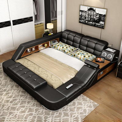Bett Multifunktioun Regal Schaf USB Luede-Station Deko Duebel Lieder Betten