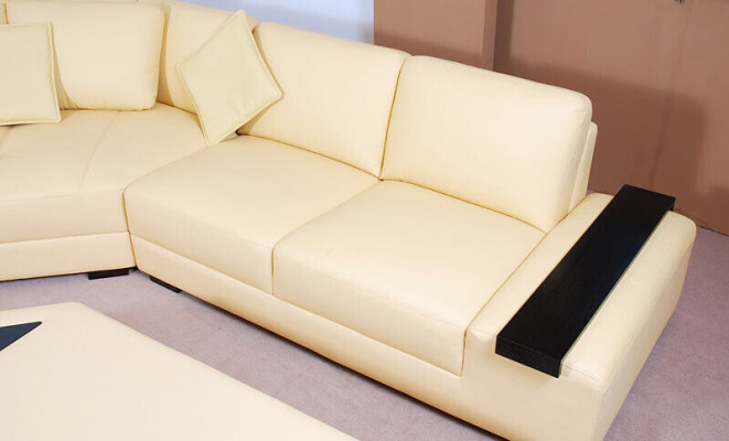 Designer Sofa Canapé Ecksofa mat Hocker Garnitur Polster Wunnlandschaft