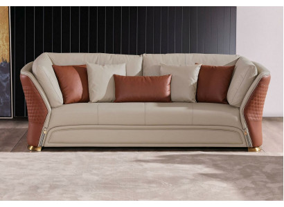 Wunnlandschaft Sofas Couch Polstersofa 3 Plazen Garnitur Ledersofa Modern Nei