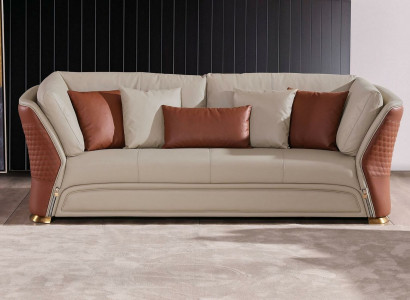 Wunnlandschaft Sofas Couch Polstersofa 3 Plazen Garnitur Ledersofa Modern Nei