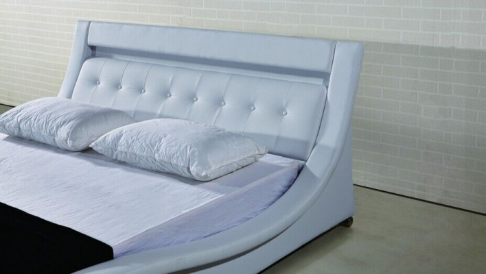 Liederbett Polsterbett Bett Better Lieder Lieder Polster Bestietneschaf mat Beliichtung