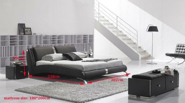 Modern Bett Polsterbett Duebelbett Designer Bettes Set 180x200cm