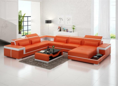 Canapé Couch Polster Set Wunnlandschaft Design Eckcanapé Lieder Nei