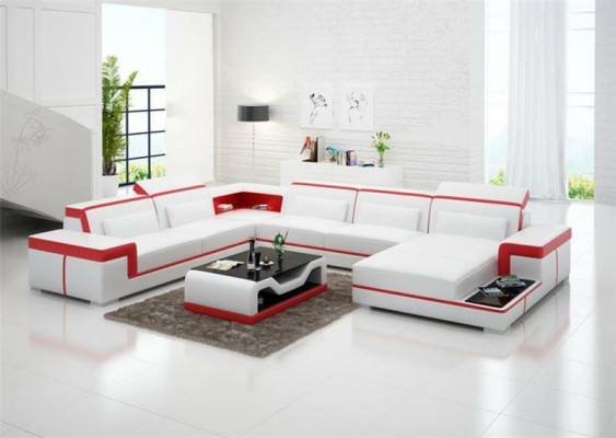 Canapé Couch Polster Set Wunnlandschaft Design Eckcanapé Lieder Nei