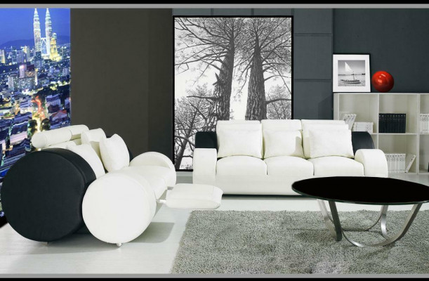Sofa Garnitur 3+2 Sëtzer Sofa Sëtz Couch Polster Garnitur Modern Couchen
