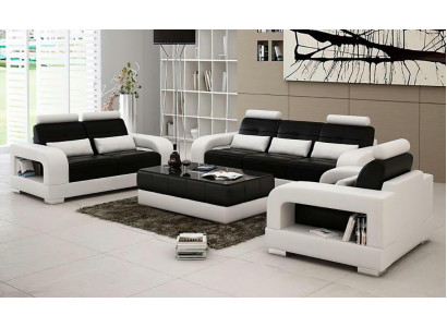 Ledersofa Couch Sofagarnitur 3+2 Garnitur Design Modern Sofa Sëtz Garnituren