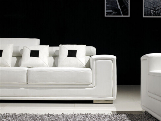Ledercouch Garnitur Sofagarnitur 3+2 Sëtzer Set Polstersofa Canapé Designersofa Neit