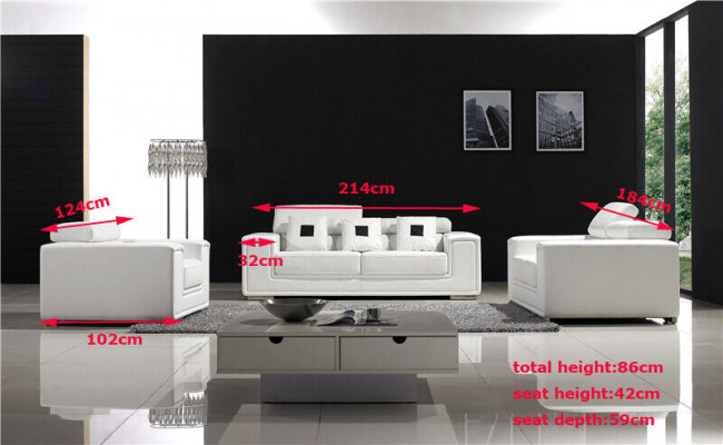 Ledercouch Garnitur Sofagarnitur 3+2 Sëtzer Set Polstersofa Canapé Designersofa Neit