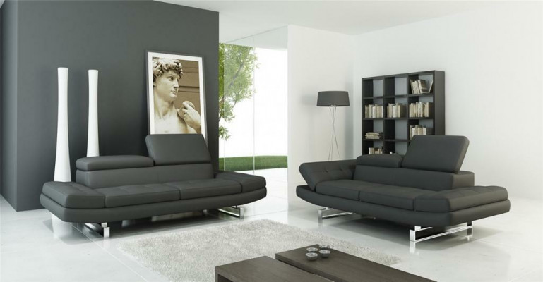Ledersofa Garnituren Wunnlandschaft 3+2 Sëtzer Garnitur Design Modern