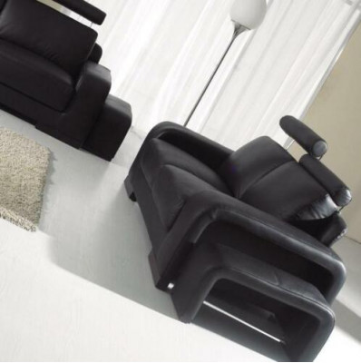 Zweisëtzer 2-Sëtzer Sofa Canapé Polster Canapéë Sofasen mat Hocker Garnitur