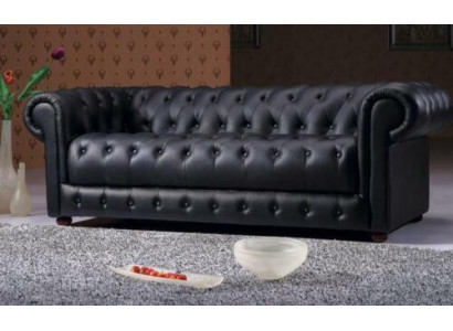 Chesterfield Sofa 2 Sëtzer Polster Design Canapé Sofa Garnitur NEI