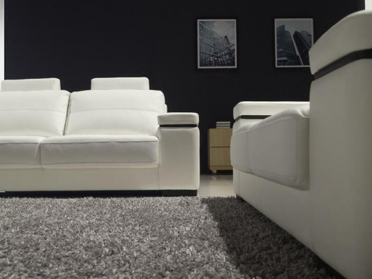 Sofa 2-Sëtzer Design Modern Sofas Stoff Polster Sëtz Zwëscher Lieder Nei