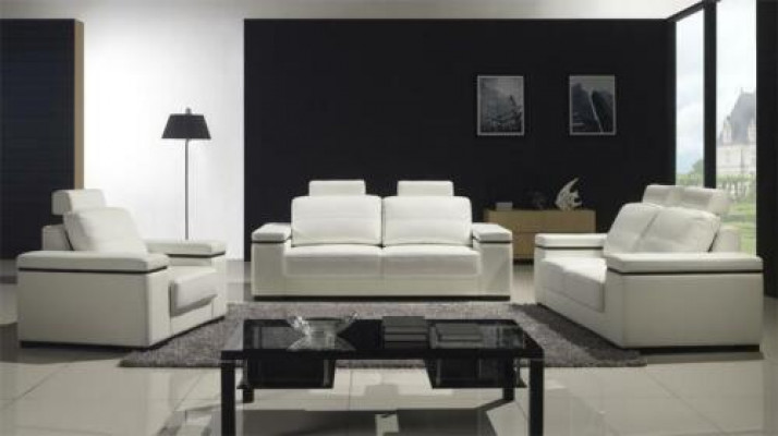 Sofa 2-Sëtzer Design Modern Sofas Stoff Polster Sëtz Zwëscher Lieder Nei