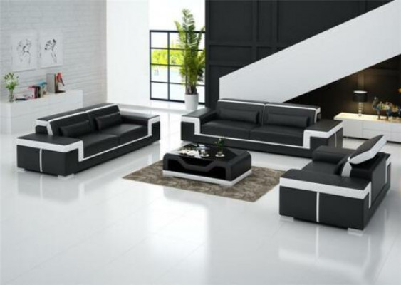 Canapé 2 Plazen Polster Designer Canapéen Sofas Garnitur NEI Ledercanapé