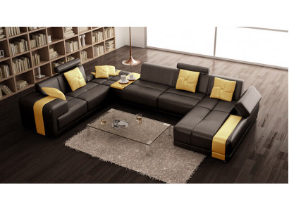 Canapé Eck-Garnitur Wunnlandschaft U-Form Eckcouch Ecksofa Garnitur.