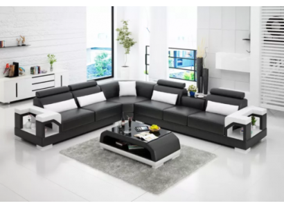 Ecksofa Canapé Polster Eckgarnitur Sofa Garnituren Eckledersofa Wunnlandschaft