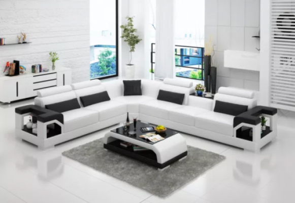 Ecksofa Canapé Polster Eckgarnitur Sofa Garnituren Eckledersofa Wunnlandschaft