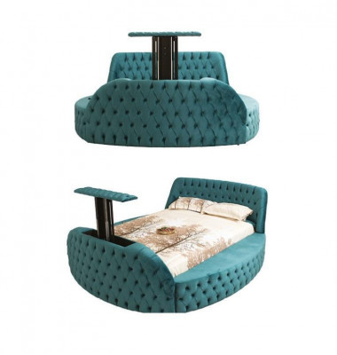 Multifunktion Bett Regal USB Ladestation Duebel Textil Better 180x200