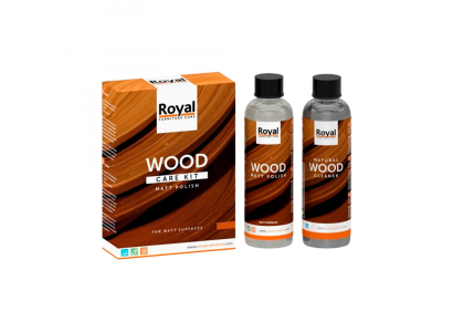 Oranje Royal Holzpfleeg Botzmëttel Matt Polish Holz Starter Kit Botzflëssegkeet 2 x 75 ml