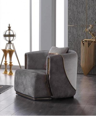 Luxus Gräif Sofagarnitur Dräisëtzer mat Sessell Modern Set Couchen Sofa