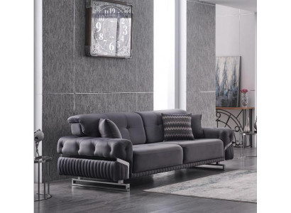 Grou Sofa Komplett Wunnzëmmermiwwelen Luxus Polstersëtzer Dräistäzer.