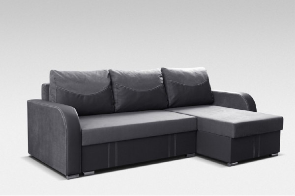 Eckgarnitur Sofa Designer Sofa Schloffunktion Bettkëscht Schlofsofa Ecksofa Couch