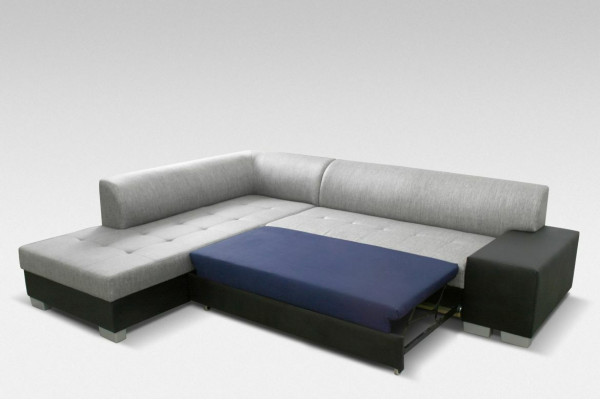 L-Form Designer Canapé mat Betfunktion Wunnlandschaft Schlofssofa Eckcanapé Canapé