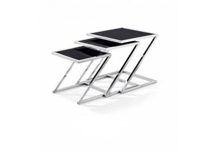 Set vun 3x Couchtischen Kaffisdësch Design Bäizëlltdësch Dëscher Wunnzëmmersdësch
