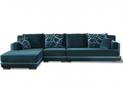 Wunnlandschaft L Form Ecksofa Canapé Design Polster Textil Garnitur Sofa