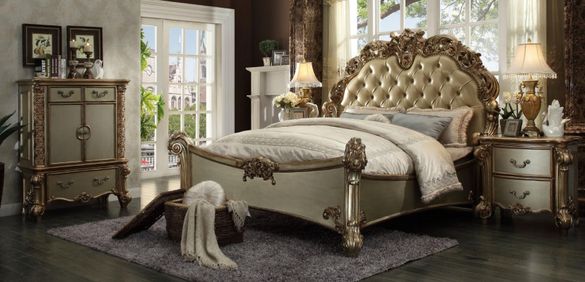 Bett 2x Noper Steeb 3 Deeler Schlofzëmmer Set Designer Luxus Grupp Garnitur