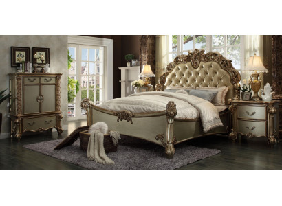 Bett 2x Noper Steeb 3 Deeler Schlofzëmmer Set Designer Luxus Grupp Garnitur