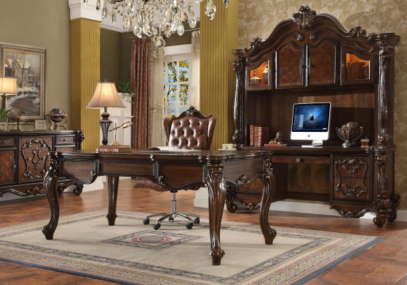 Edele Luxus Büro Zëmmer Set Schreifdësch + Fauteuil + Computerdësch