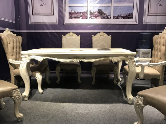 Iesszëmmer Garnitur Barock-Rokoko Iessdësch x6 Chesterfield Liederstülen