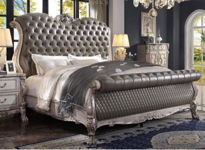 Design Barock Luxus Miwwelen Nuetsdësch Better 180x200 Bett 3 Desch. Schlofzëmmer Set