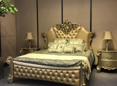 Schlofkummer 3 Deeler Set Bett 2x Nuetsdësch Konsole Better Duebel Luxus