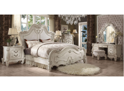 Klassesch Bett Duebelbett 2x Nuetsschraïn Holz Design Better Nei 3 Stéck.