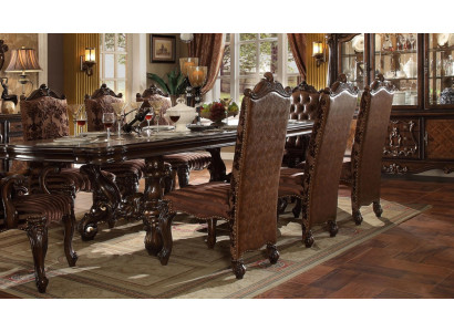 Klassesch Braune Chesterfield Liederstillen Luxuriéist x8 tlg. Still-Set