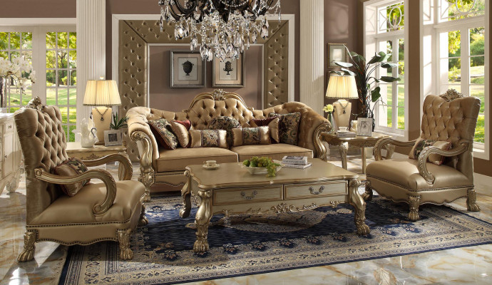 Sofagarnitur 3+1 Sëtz Couchë Klassesch Wunnlandschaft Sofakëssen