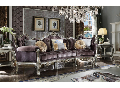 Klassesch Véiersëtzer Wunnzëmmer Couch Textil Rokoko Barock Luxus Sofa